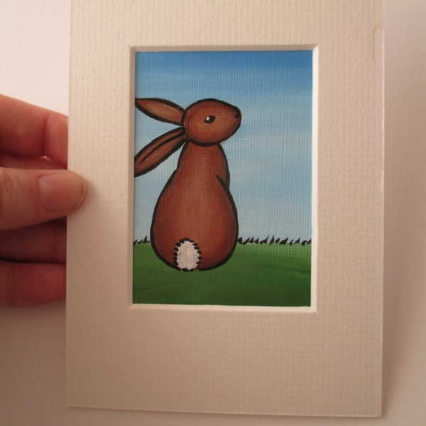 SALE ACEO Rabbit aceo Bunny original art picture painting