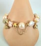 pearl charm bracelet,  - Image 1