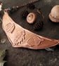 Autumn statement pendant, copper, moss agate, autumnal , botanical - Image 1