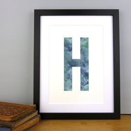 Watercolour Alphabet Initial Letter Digital Art - Bespoke Letter Print