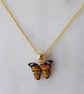 Golden Yellow Butterfly Pendant with gold plated Chain