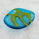 Small Seaglass Style Glass Trinket Dish