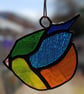 Stained Glass Bird Suncatcher, Handmade Window Hanging, Colourful Bird Glass Art - Image 1
