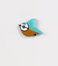 Blue tit wall decoration, miniature flying bird, british birds art, hand painted - Image 3