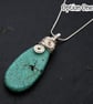 Turquoise Howlite Wirework Pendant Necklace - Choice of 2 Designs - Image 2