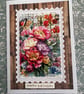  Handmade Vintage Floral Postage Stamp Birthday Card
