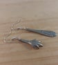 Upcycled Silver Plated Whole Tong Earrings (SPE062520)