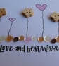 Birthday Card - Flowers and Hearts - Pink and Fawn - Image 7
