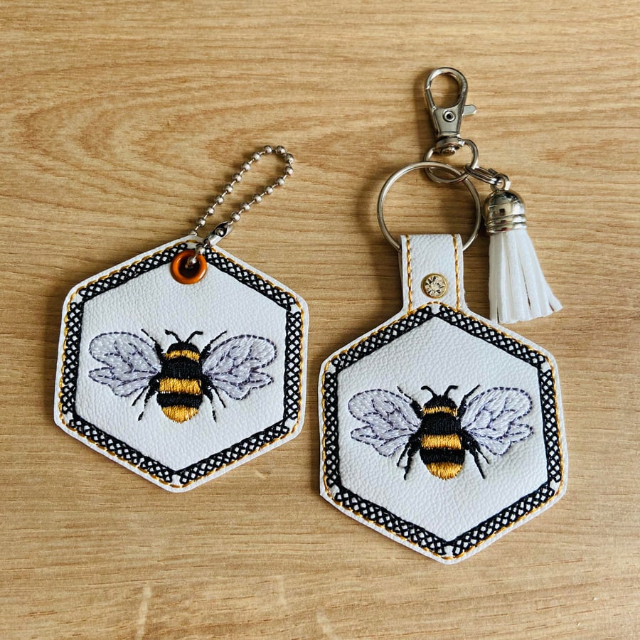 Bee Keyring & Tag Set