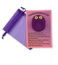 Deep Violet Emotional Support Owl, Pocket Worry Stone Keepsake Gift - Image 9