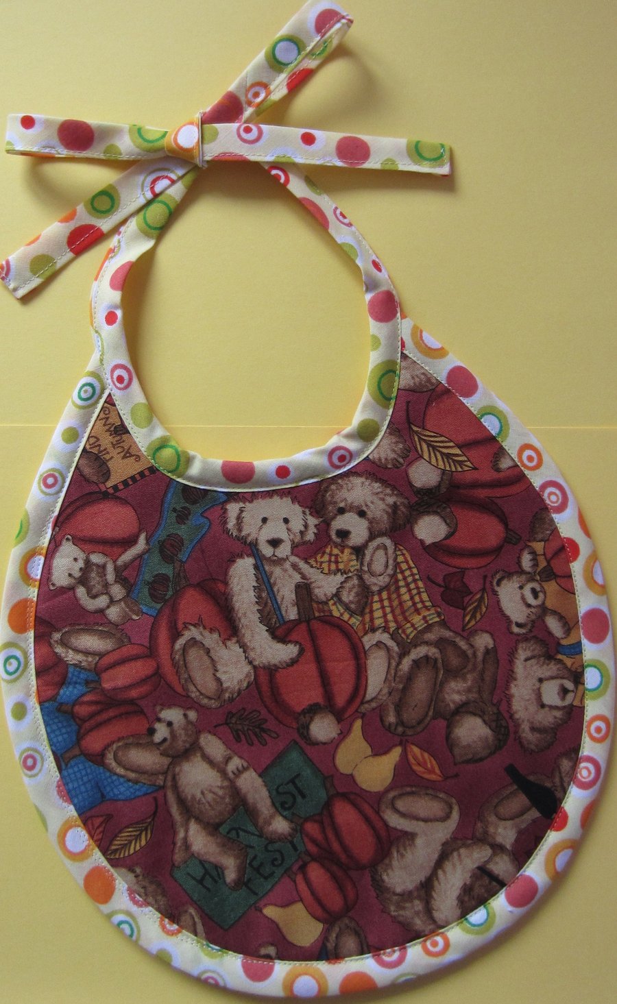 SALE Harvest Bear Babies Bib