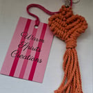 Macrame Heart shaped Keyring