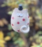 Spotty cat cane topper 