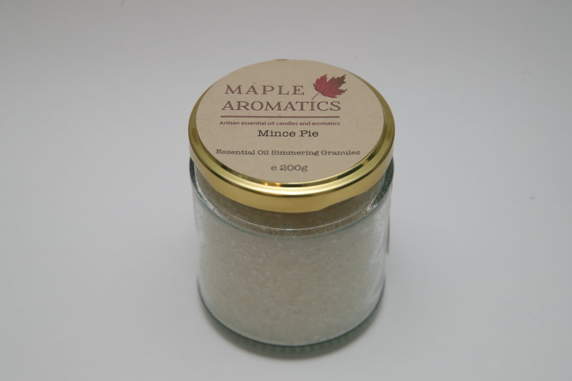 Maple Aromatics Mince Pie Essential Oil Vegan 200g Simmering Granules
