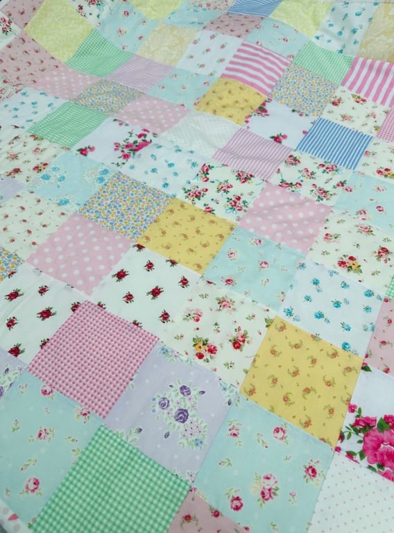 Patchwork Quilt, Bedding, Throw, Bedspread