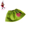 Little Hugs’ Green Skirt with a Heart