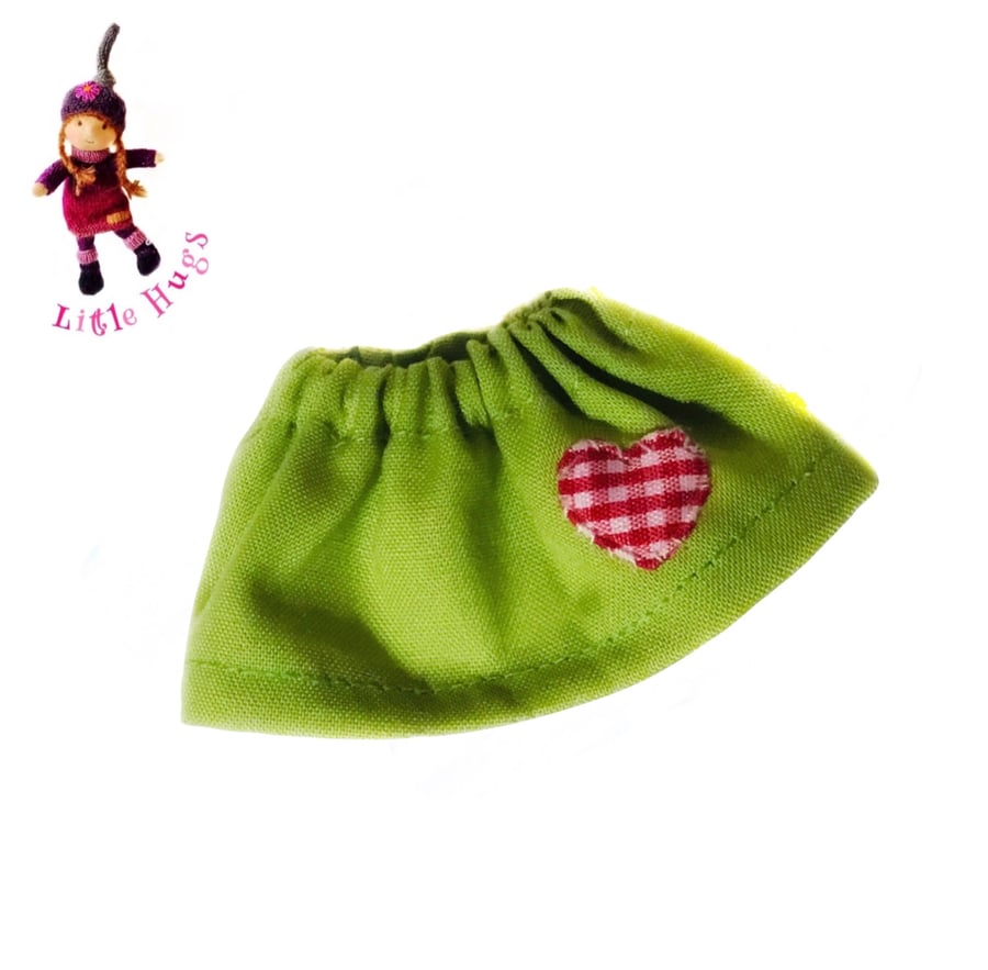 Little Hugs’ Green Skirt with a Heart