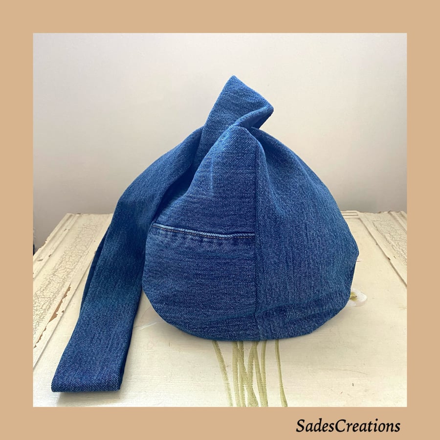 Denim Knot Bag