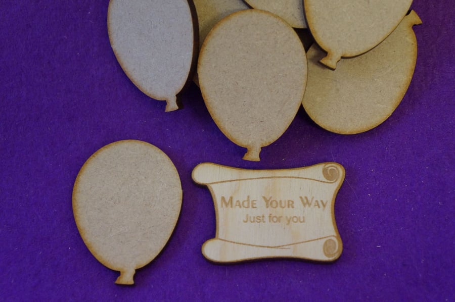MDF Balloon 5cm - 15 x Laser cut wooden shape