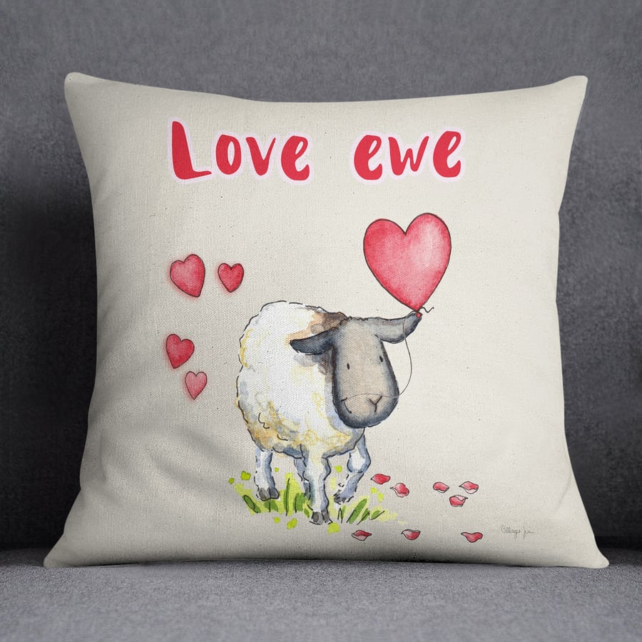 Love Ewe Valentine's Cushion
