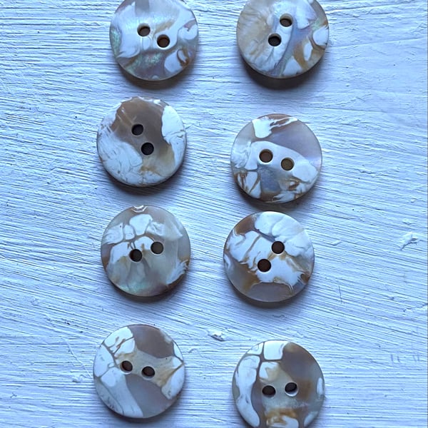 10 very pretty shirt buttons in natural tones