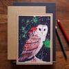 Barn Owl - blank card from original artwork 