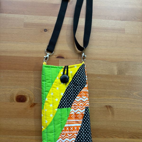 Patchwork crossbody mobile bag
