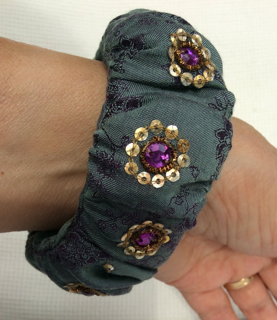 Fabric bracelet, cuff, bangle 
