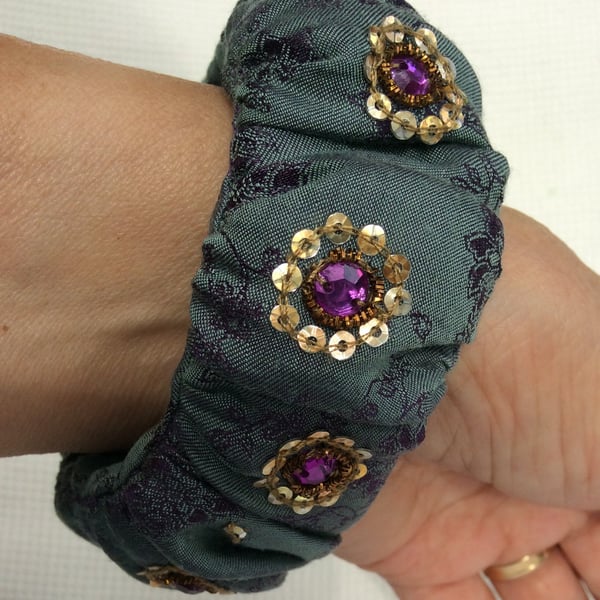 Fabric bracelet, cuff, bangle 