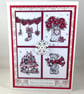 Red and grey Christmas card
