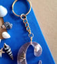 Shells in resin initial keyring letter C