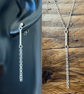 Handmade Chain Bar Drop Earrings  & Pendant Set - Image 1