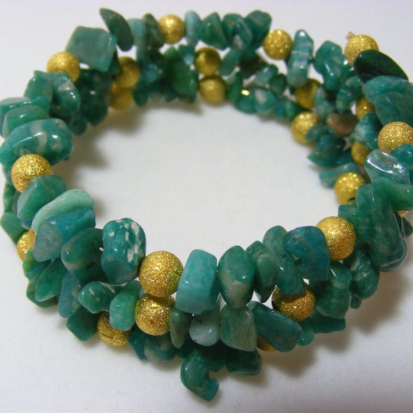 Amazonite Handmade Gemstone Bangle