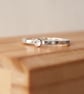 White Topaz Sterling Silver Birthstone Ring with April Birthstone - Image 2