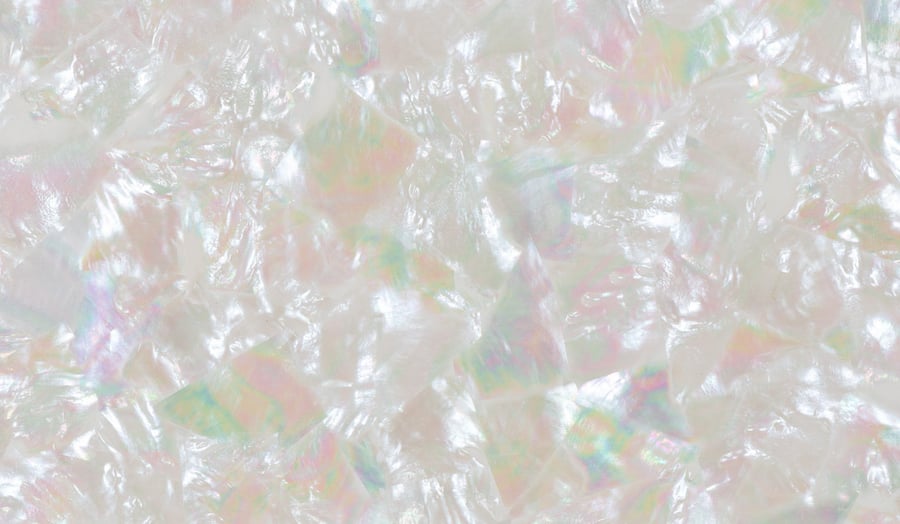 White Mother of Pearl Shell Sheet – Irregular Rigid MOP for Inlay, Reverse Glass