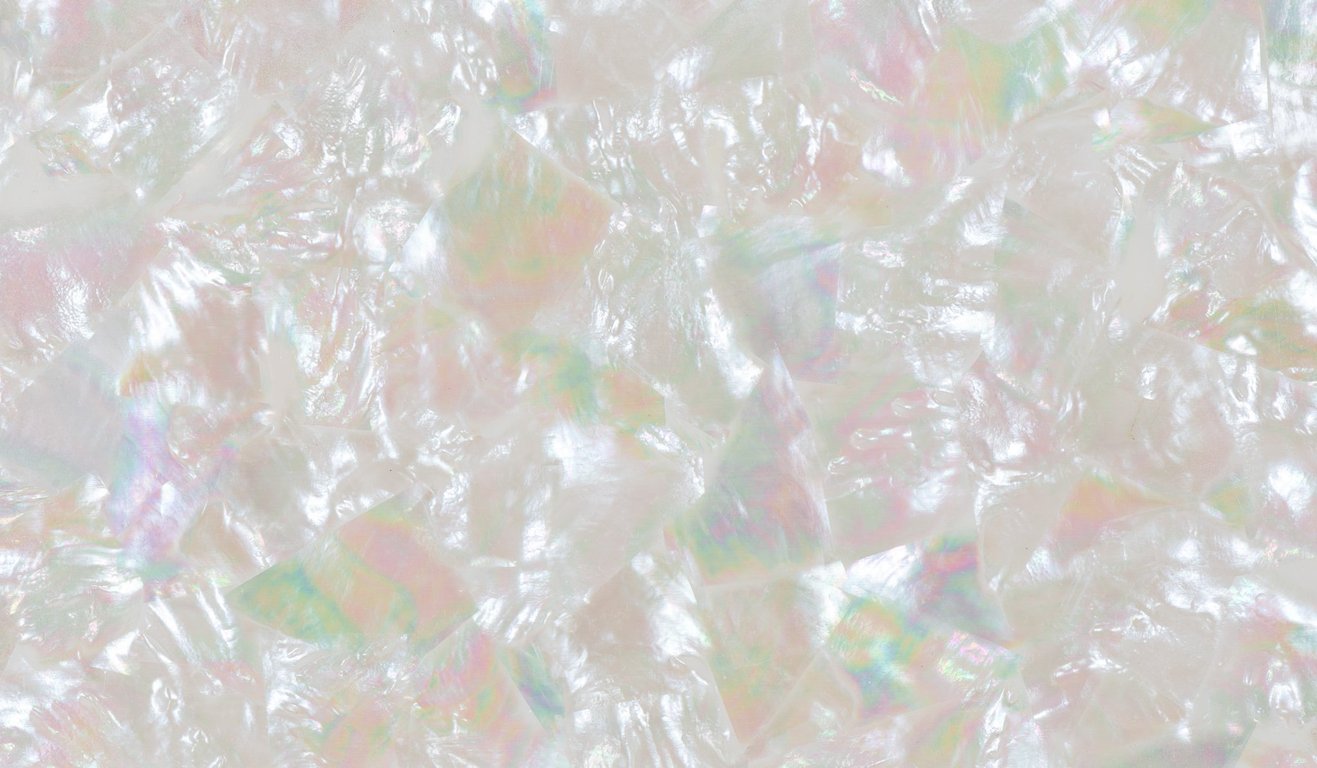 White Mother of Pearl Shell Sheet – Irregular Rigid MOP for Inlay, Reverse Glass