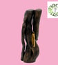 Hand Carved Lozenge shaped 2 tone wood necklace: SKU-N17 - Image 3