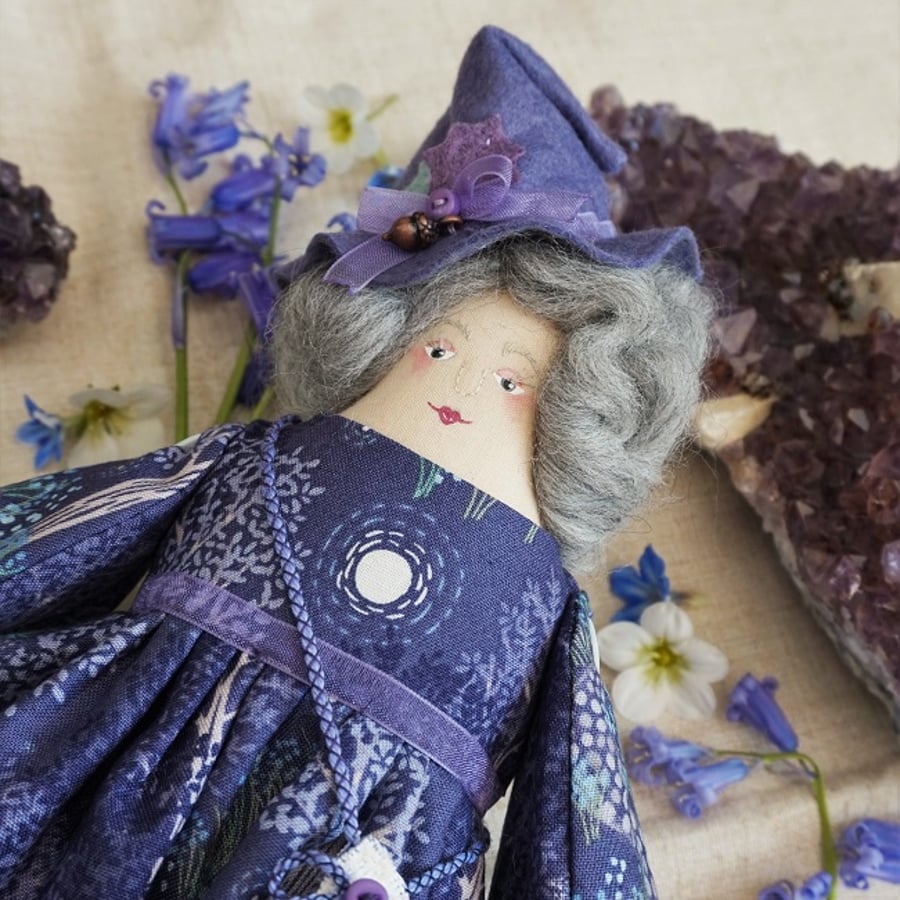 Glesni, A Little Lancashire Witch Bluebell Doll