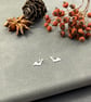 Handmade Sterling Silver Halloween Bats Stud Earrings - Image 5