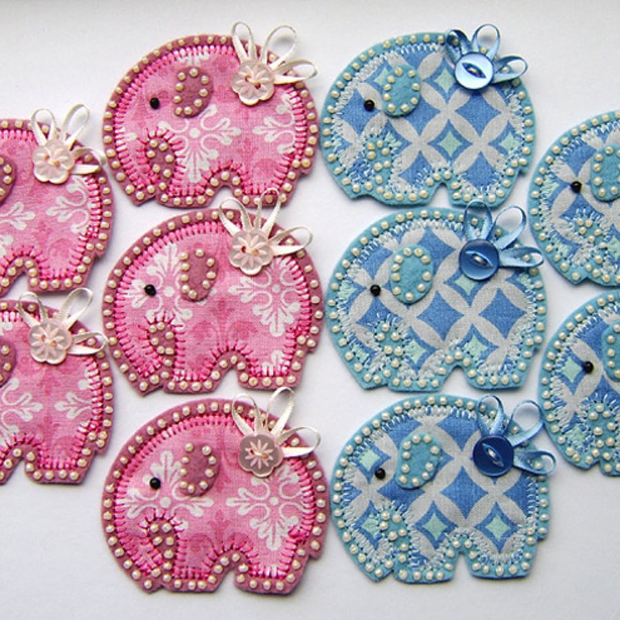 Custom Order ... Elephants for Dottie