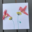 Origami love heart card