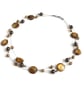Golden Brown Necklace - Coffee Floating Pearl Necklaces - Multi Strand Jewellery - Image 3