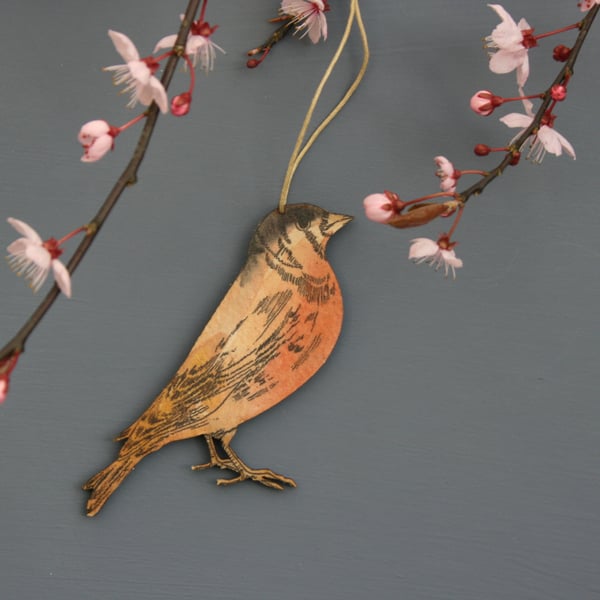 Chaffinch hanging decoration