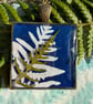 Cyanotype print and  real fern art pendant.