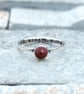 Stirlingshire Red Jasper Personalised Handmade Scottish Ring Oxidised Silver