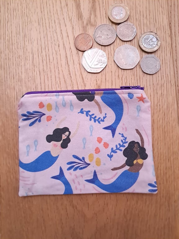 Under the sea mermaid themed coin purse
