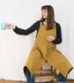 Split Leg Crossback Apron for Potters, and Makers, Adjustable. Ochre No7:2  - Image 1