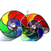 Ammonite Stained Glass Suncatcher Rainbow 016