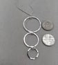 Hammered Sterling Silver Triple Circle Necklace - Image 6
