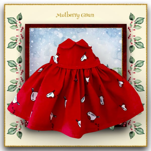 Little Red Robin Christmas Dress 